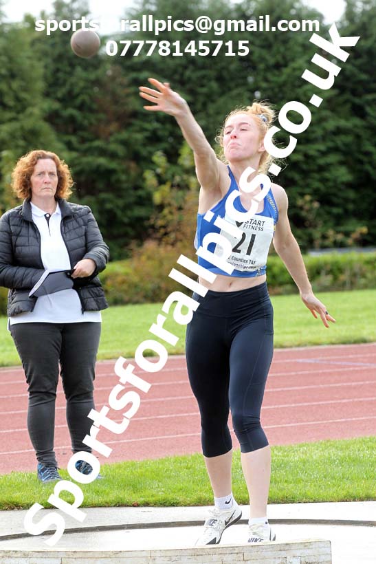 Shot putt, NECAA Open Meeting, Morpeth, Sunday, October 18th. David T. Hewitson/Sports for All Pics